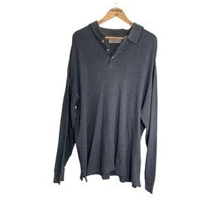 Shirt Mens Pullover Long Sleeve Gray XXL Northern Apparel Cotton